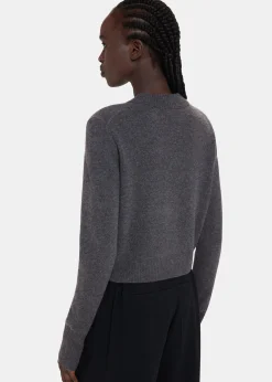 Dark Grey Wool Cropped Sweater