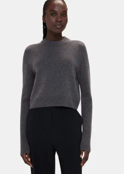 Dark Grey Wool Cropped Sweater