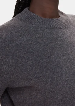 Dark Grey Wool Cropped Sweater