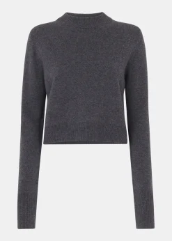Dark Grey Wool Cropped Sweater