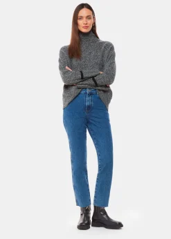 Denim Authentic Slim Frayed Jean