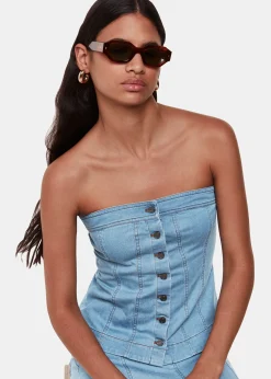 Denim Denim Corset Top