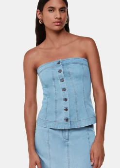 Denim Denim Corset Top