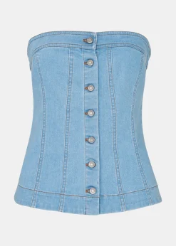 Denim Denim Corset Top