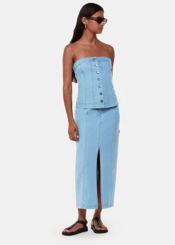 Denim Denim Maxi Skirt