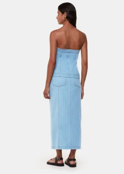 Denim Denim Maxi Skirt