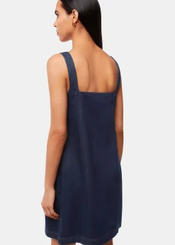 Denim Denim Pinafore Dress