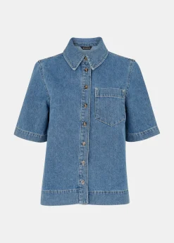 Denim Jade Short Sleeve Denim Shirt