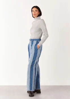 Denim Macie Vertical Patchwork Jean