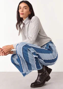 Denim Macie Vertical Patchwork Jean