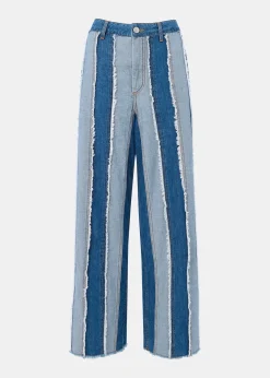 Denim Macie Vertical Patchwork Jean