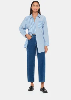 Denim Stretch Barrel Leg Jean