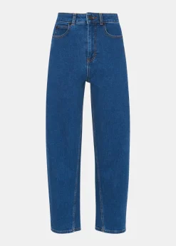 Denim Stretch Barrel Leg Jean