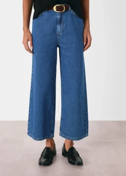 Denim Wide Leg Cropped Jean