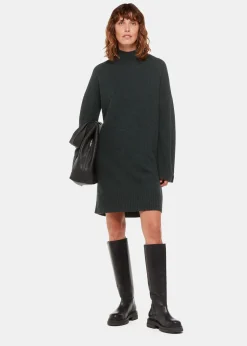 Forest Green Amelia Wool Knitted Dress