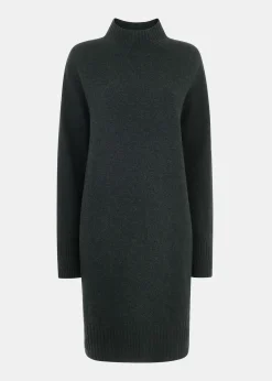 Forest Green Amelia Wool Knitted Dress