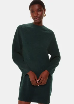 Forest Green Ava Round Neck Knitted Dress