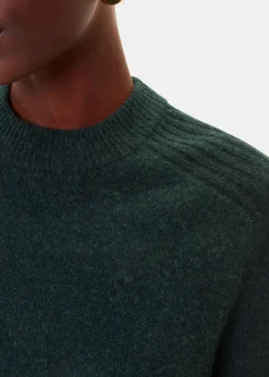 Forest Green Ava Round Neck Knitted Dress