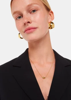 Gold Bead Pendant Necklace