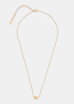 Gold Bead Pendant Necklace