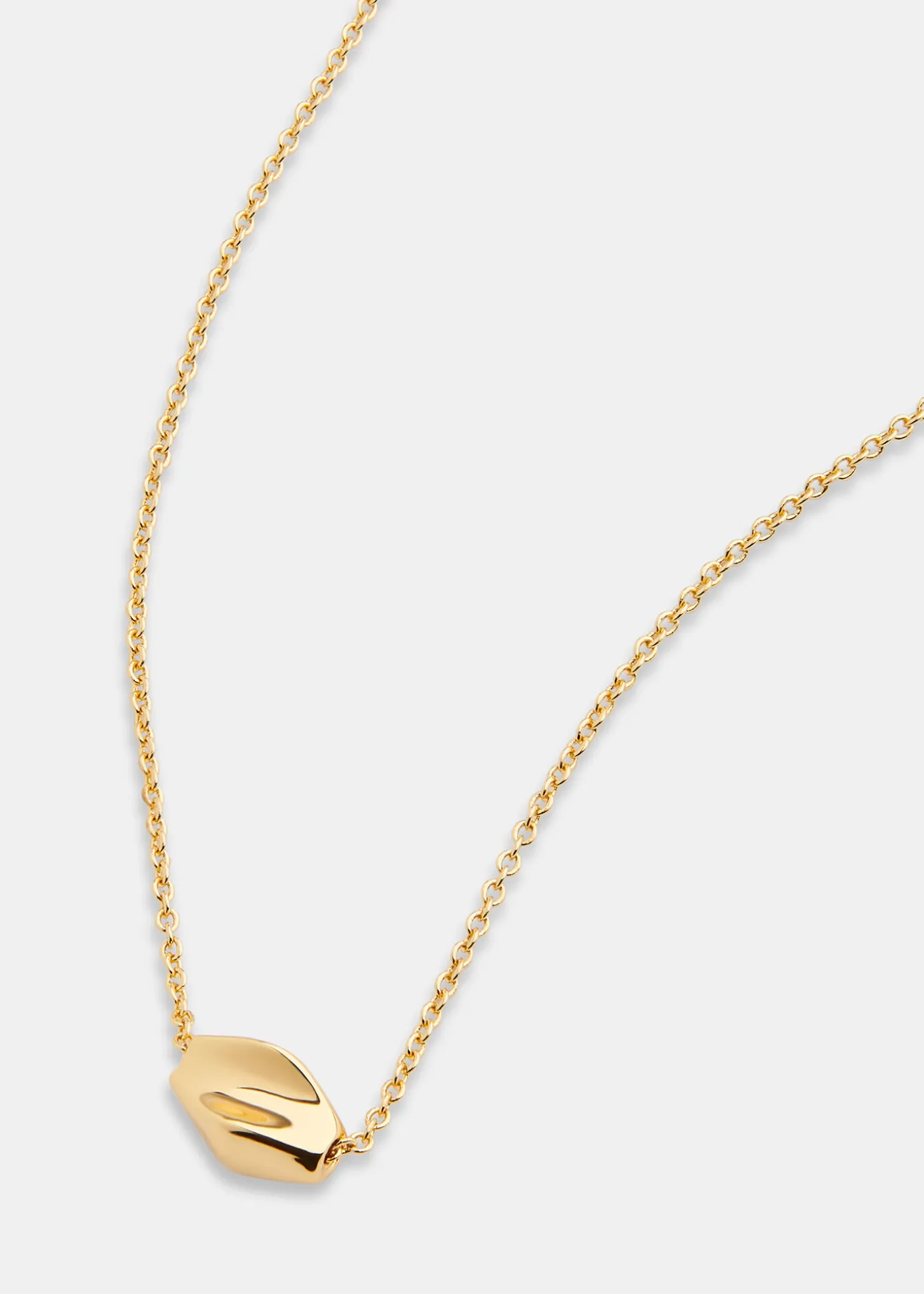Gold Bead Pendant Necklace