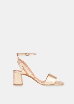 Gold Eden Block Heel Sandal