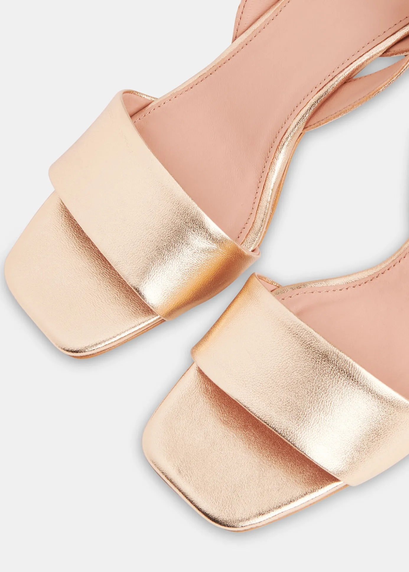 Gold Eden Block Heel Sandal