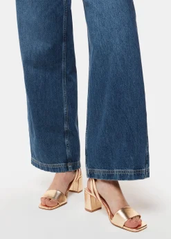 Gold Eden Block Heel Sandal