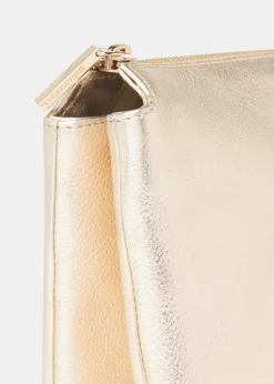 Gold Elita Double Pouch Clutch