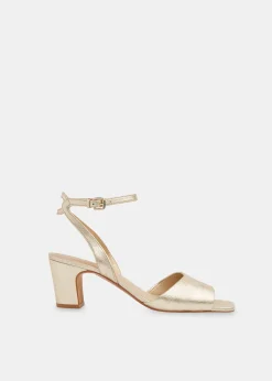 Gold Emerson Block Heel Sandal