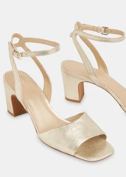 Gold Emerson Block Heel Sandal