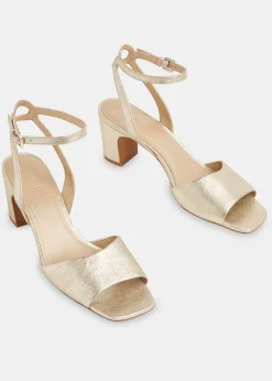 Gold Emerson Block Heel Sandal