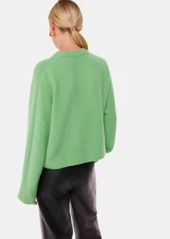 Green Alana Wool Mix Crew Neck