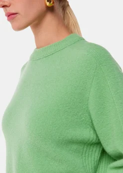 Green Alana Wool Mix Crew Neck