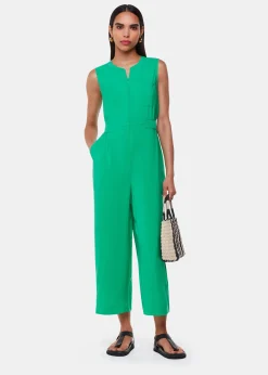 Green Josie Zip Front Jumpsuit
