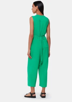 Green Josie Zip Front Jumpsuit
