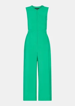 Green Josie Zip Front Jumpsuit