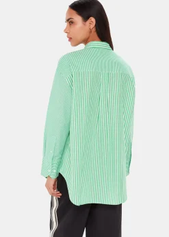 Green Millie Stripe Oversized Shirt