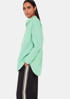 Green Millie Stripe Oversized Shirt