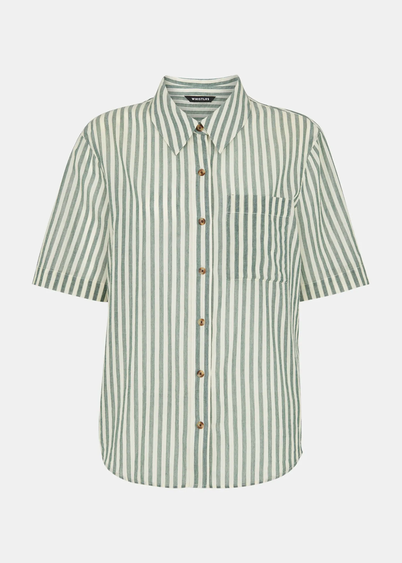 Green Stripe Beach Shirt