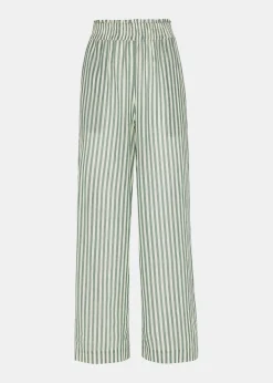 Green Stripe Beach Trouser