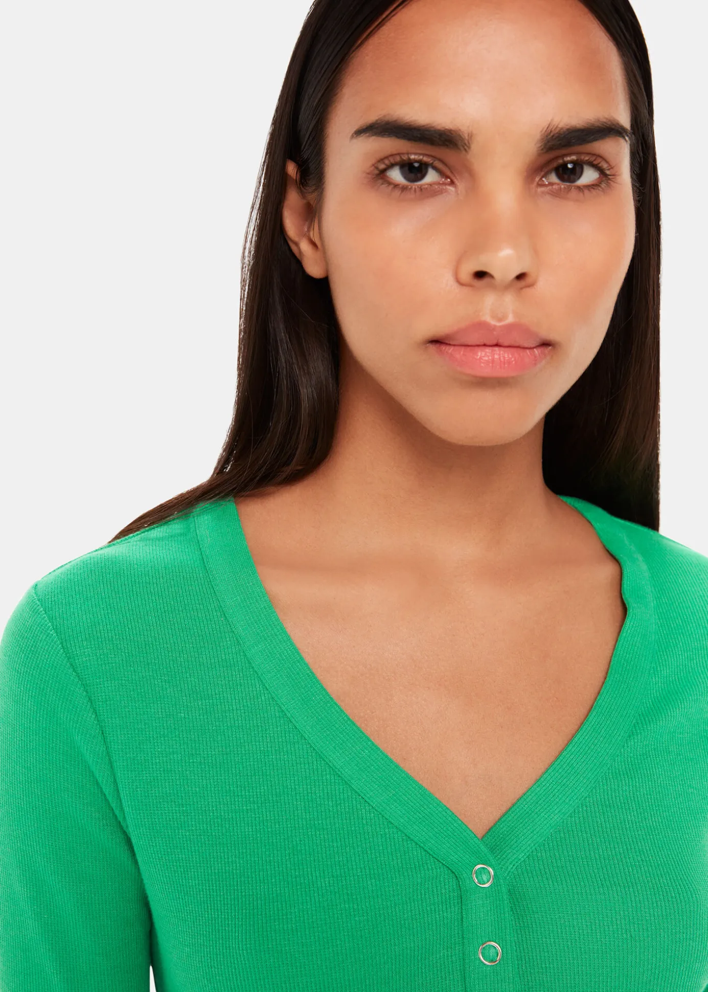 Green V Neck Pyjama Top
