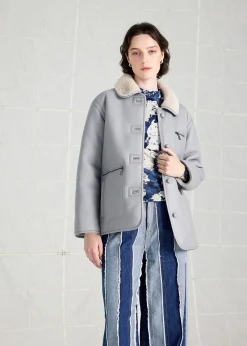 Grey Angelina Faux Fur Jacket