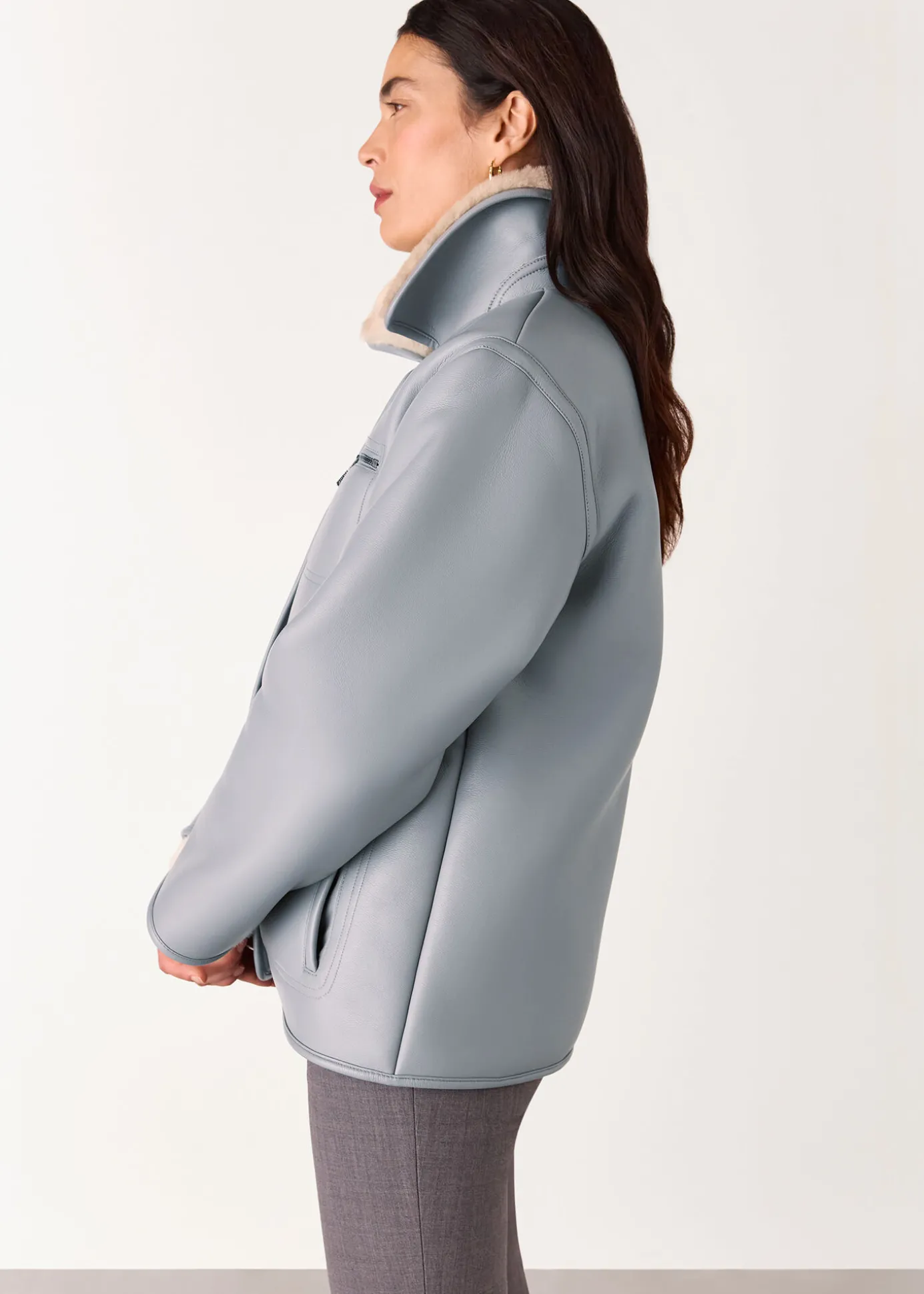 Grey Angelina Faux Fur Jacket