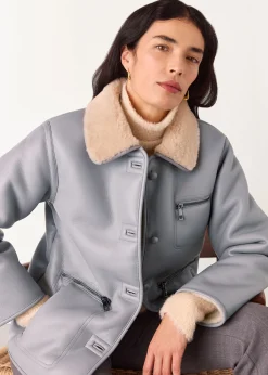 Grey Angelina Faux Fur Jacket