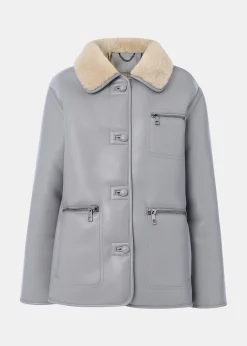 Grey Angelina Faux Fur Jacket