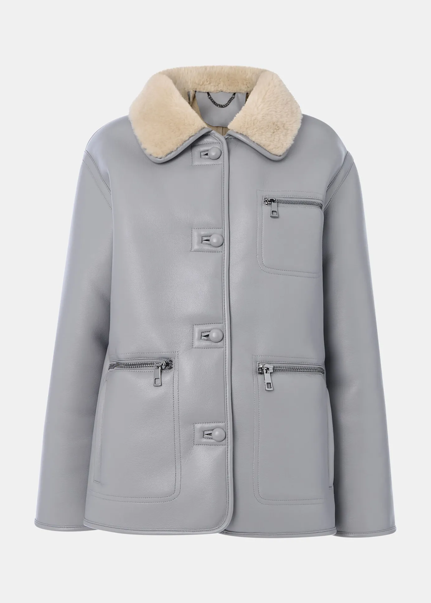 Grey Angelina Faux Fur Jacket