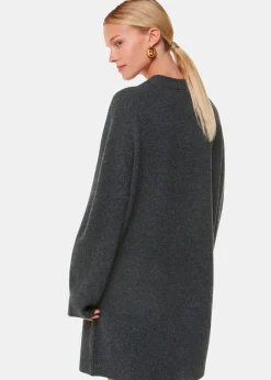 Grey Ava Round Neck Knitted Dress