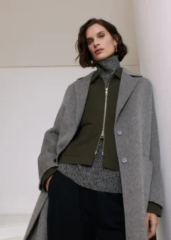 Grey Cassie Double Face Pocket Coat