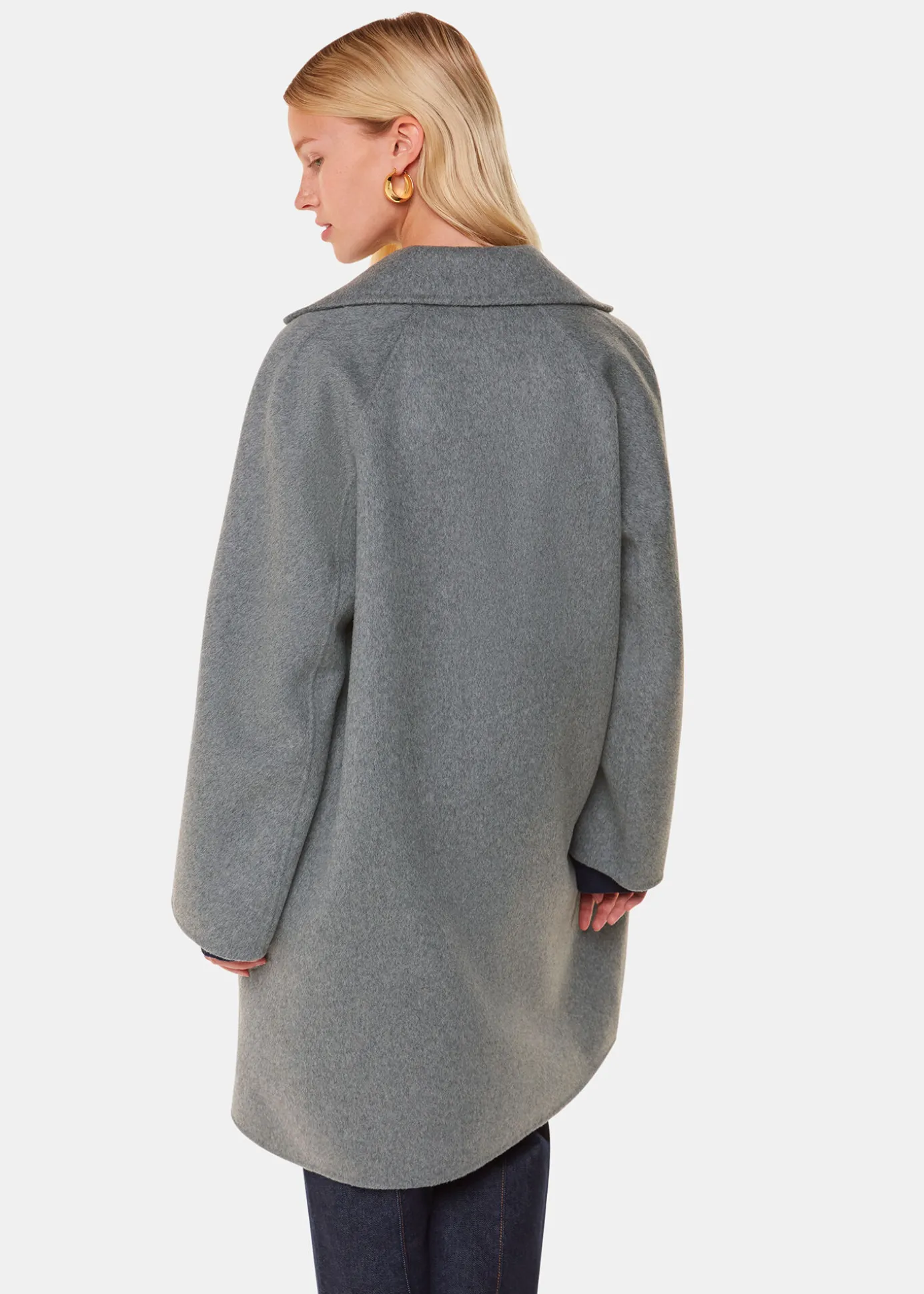 Grey Cassie Double Face Pocket Coat